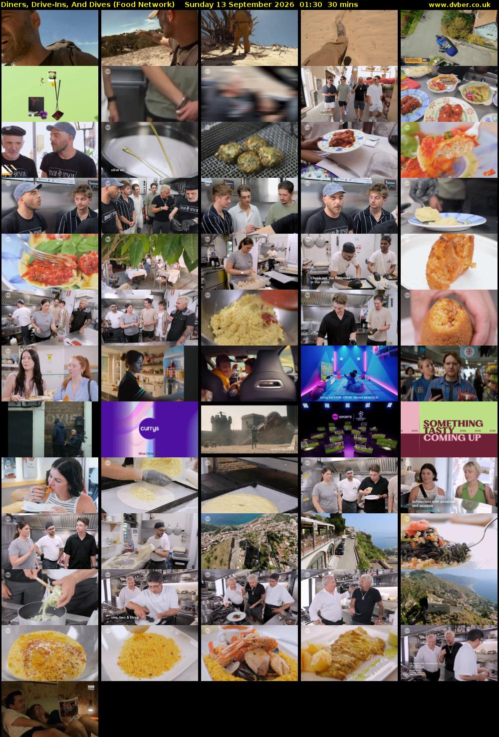Diners, Drive-Ins, And Dives (Food Network) Sunday 13 September 2026 01:30 - 02:00
