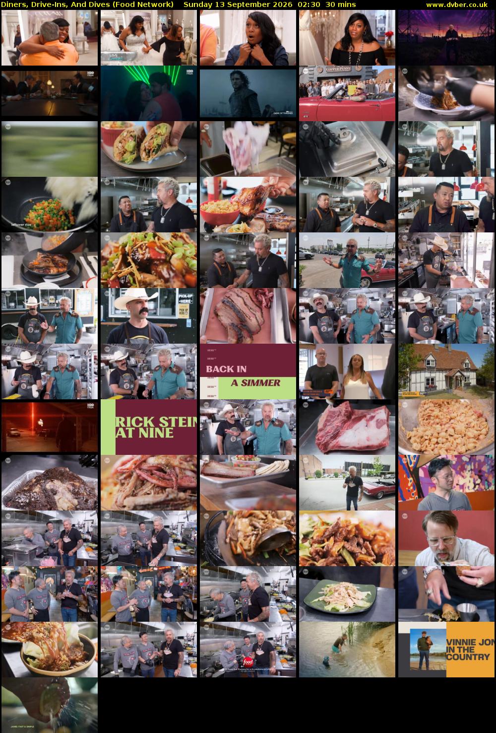Diners, Drive-Ins, And Dives (Food Network) Sunday 13 September 2026 02:30 - 03:00