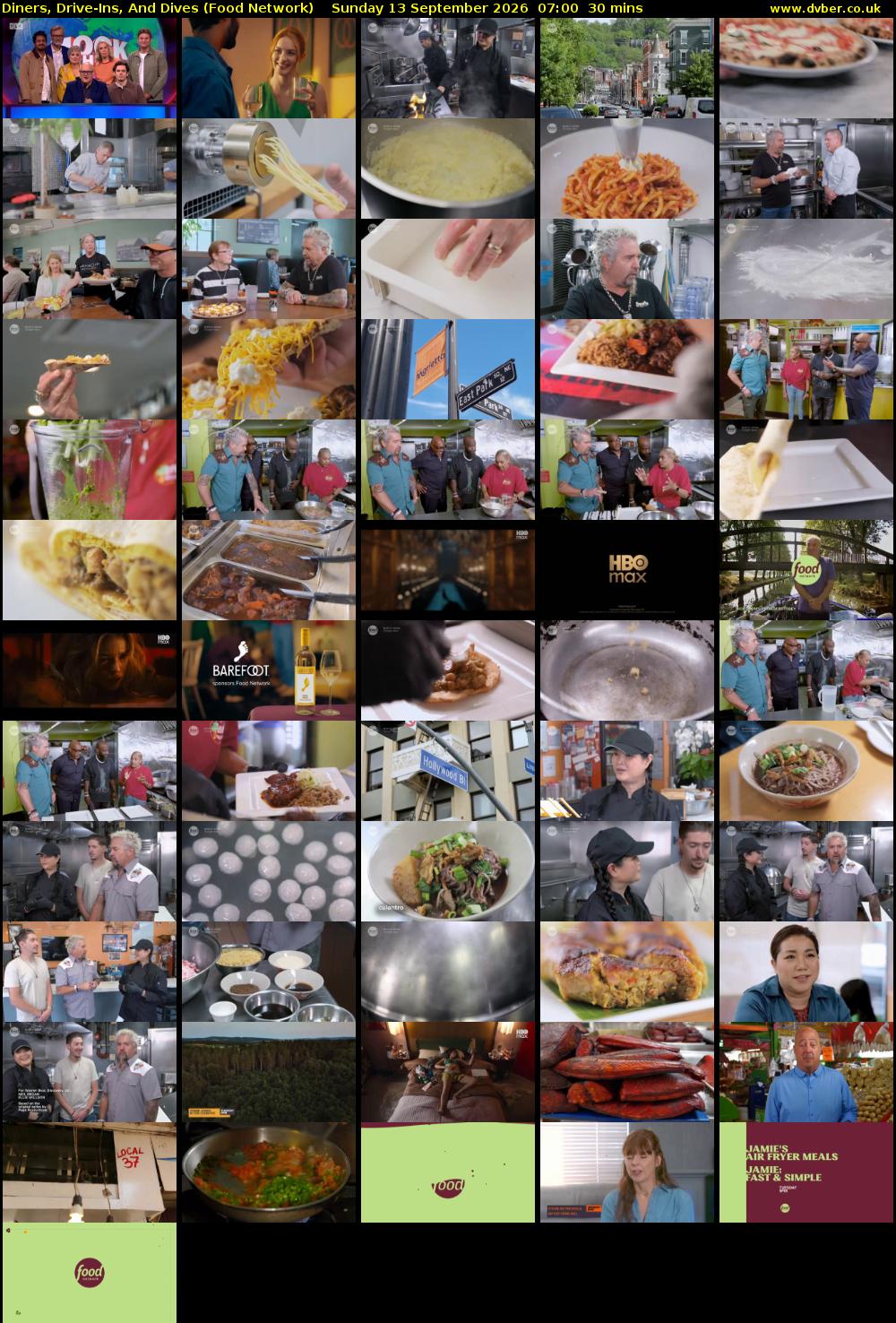 Diners, Drive-Ins, And Dives (Food Network) Sunday 13 September 2026 07:00 - 07:30