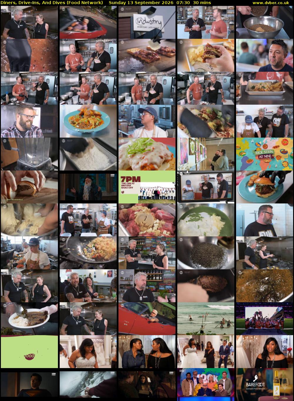 Diners, Drive-Ins, And Dives (Food Network) Sunday 13 September 2026 07:30 - 08:00