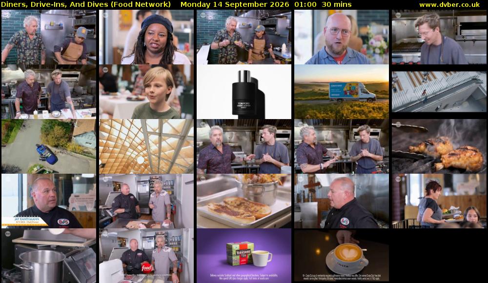 Diners, Drive-Ins, And Dives (Food Network) Monday 14 September 2026 01:00 - 01:30