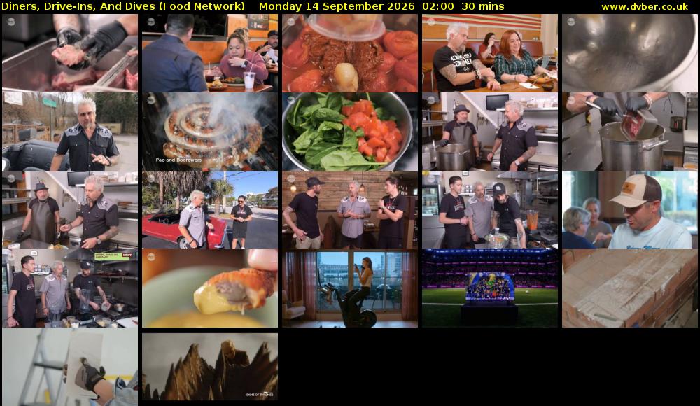 Diners, Drive-Ins, And Dives (Food Network) Monday 14 September 2026 02:00 - 02:30