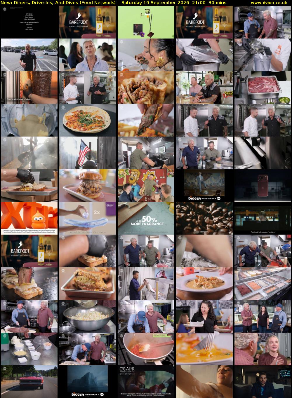 Diners, Drive-Ins, And Dives (Food Network) Saturday 19 September 2026 21:00 - 21:30