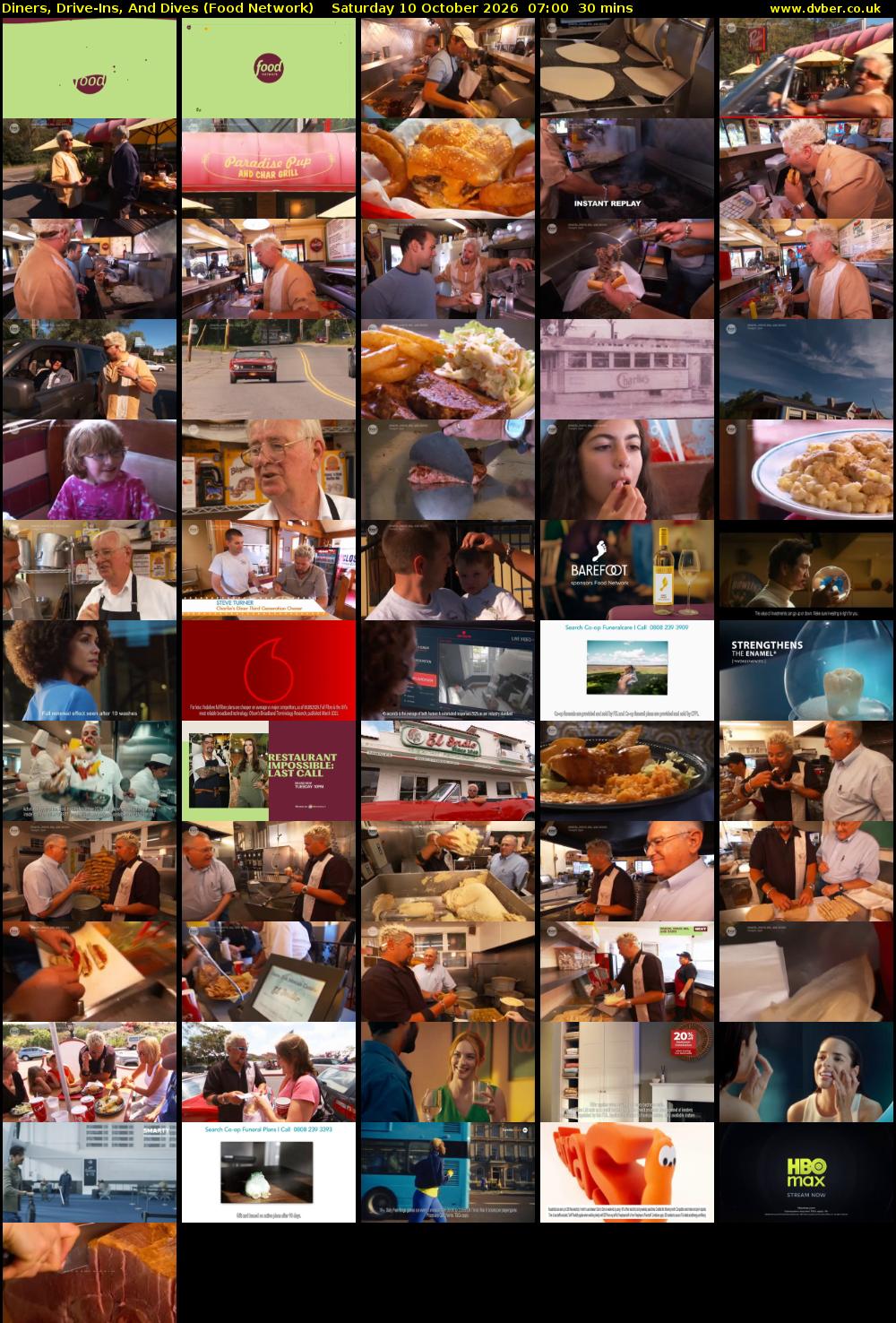 Diners, Drive-Ins, And Dives (Food Network) Saturday 10 October 2026 07:00 - 07:30