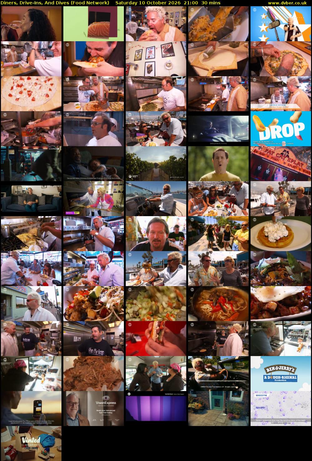 Diners, Drive-Ins, And Dives (Food Network) Saturday 10 October 2026 21:00 - 21:30
