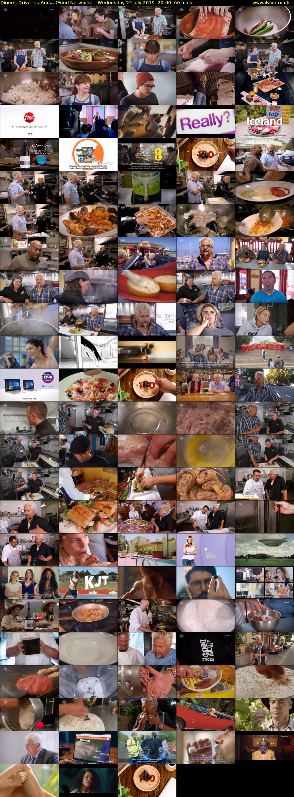 Diners, Drive-Ins And... (Food Network) Wednesday 24 July 2019 20:00 - 21:00