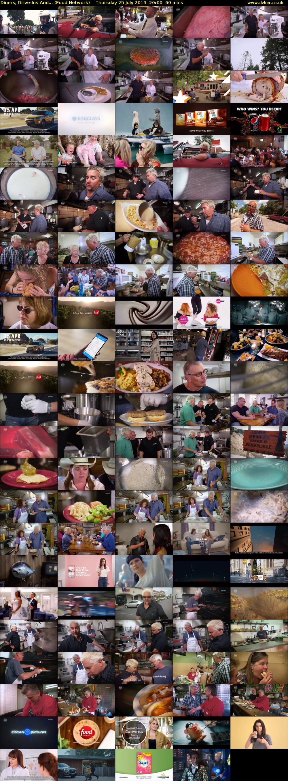 Diners, Drive-Ins And... (Food Network) Thursday 25 July 2019 20:00 - 21:00