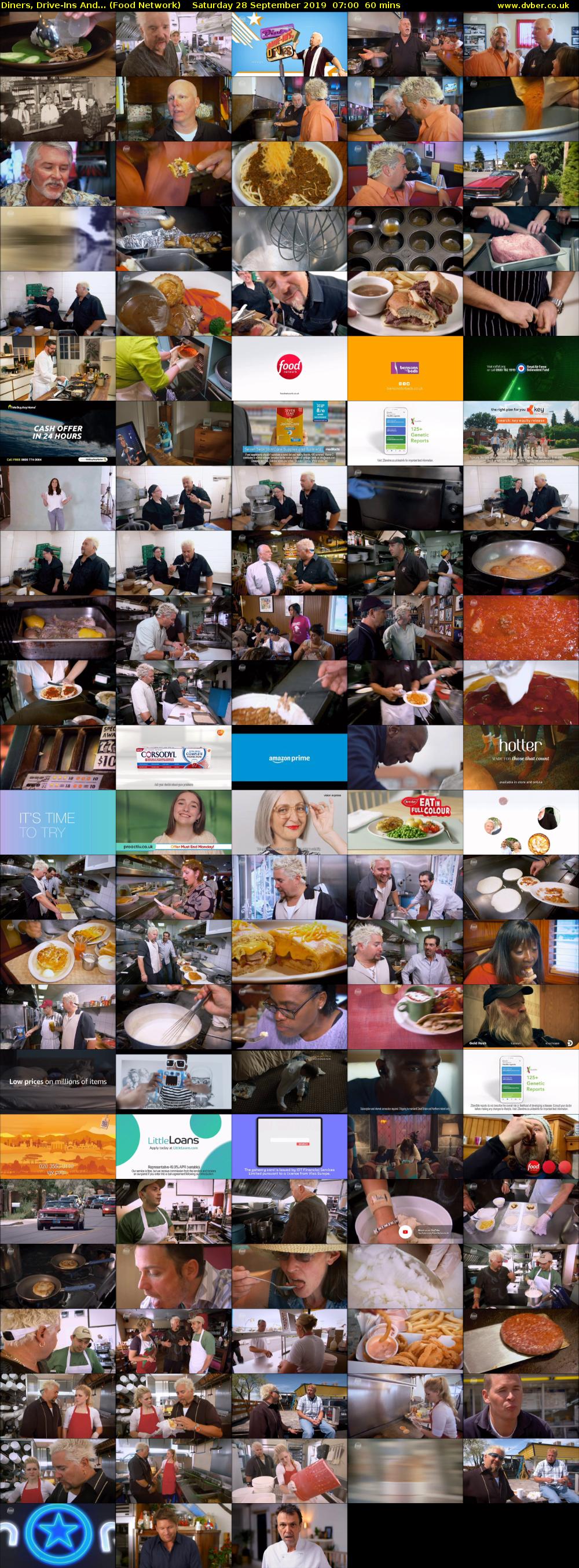 Diners, Drive-Ins And... (Food Network) Saturday 28 September 2019 07:00 - 08:00