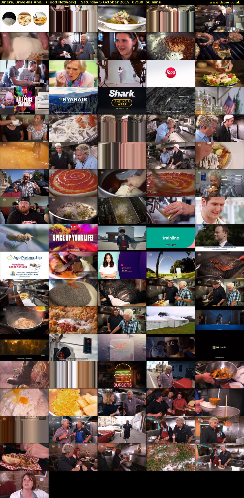 Diners, Drive-Ins And... (Food Network) Saturday 5 October 2019 07:00 - 08:00