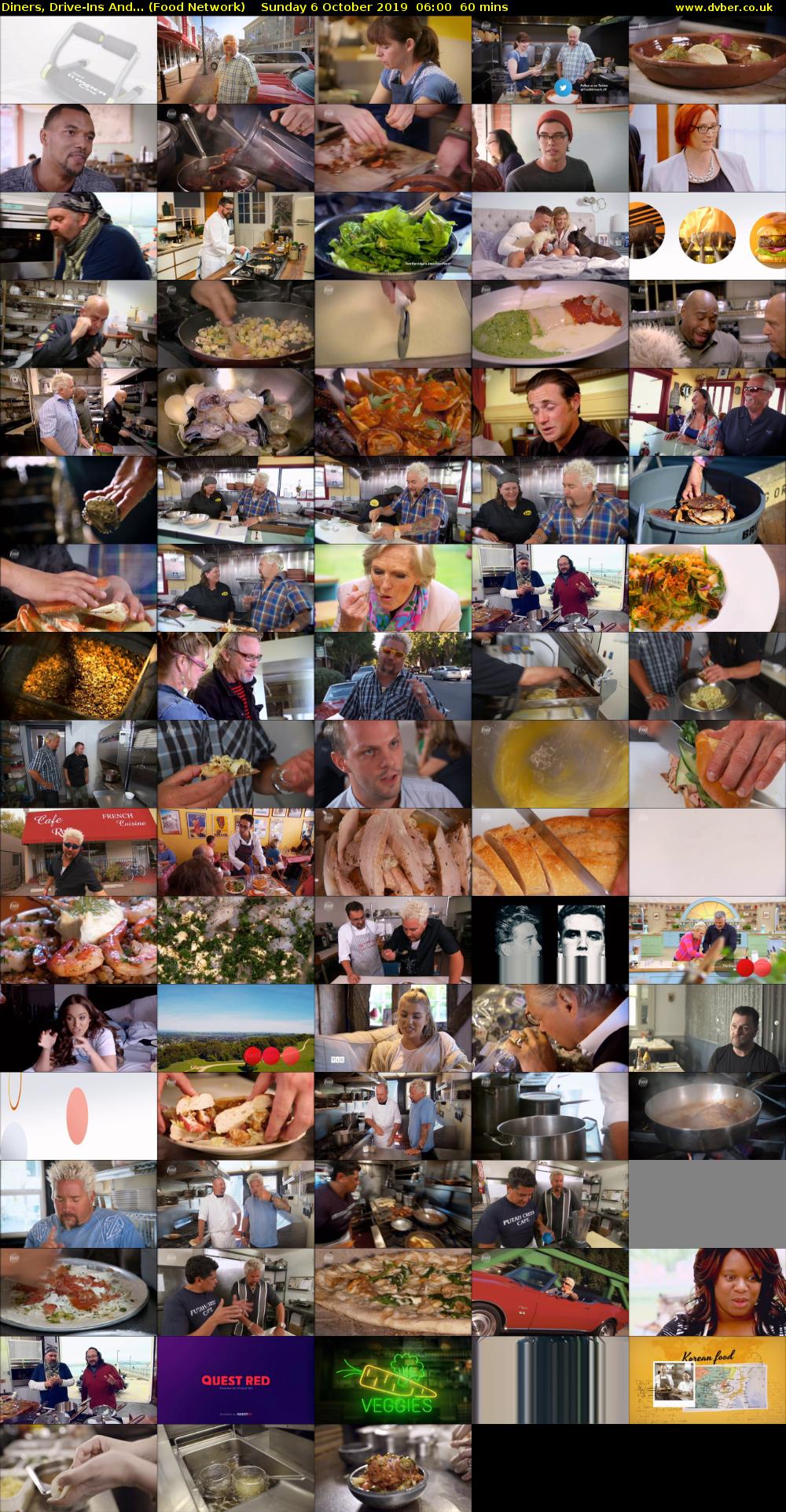 Diners, Drive-Ins And... (Food Network) Sunday 6 October 2019 06:00 - 07:00