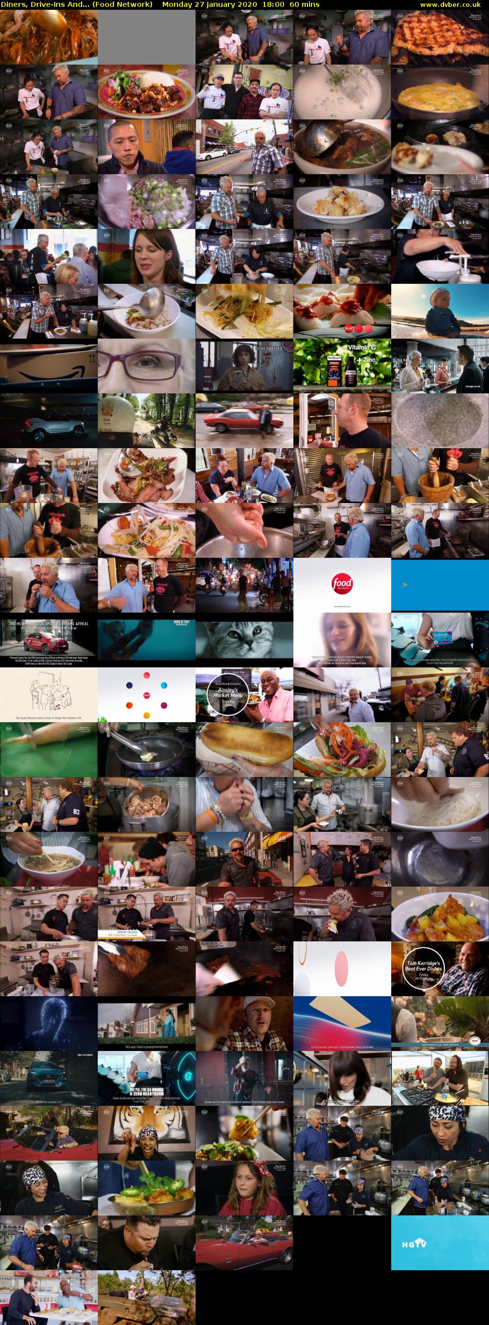Diners, Drive-Ins And... (Food Network) Monday 27 January 2020 18:00 - 19:00