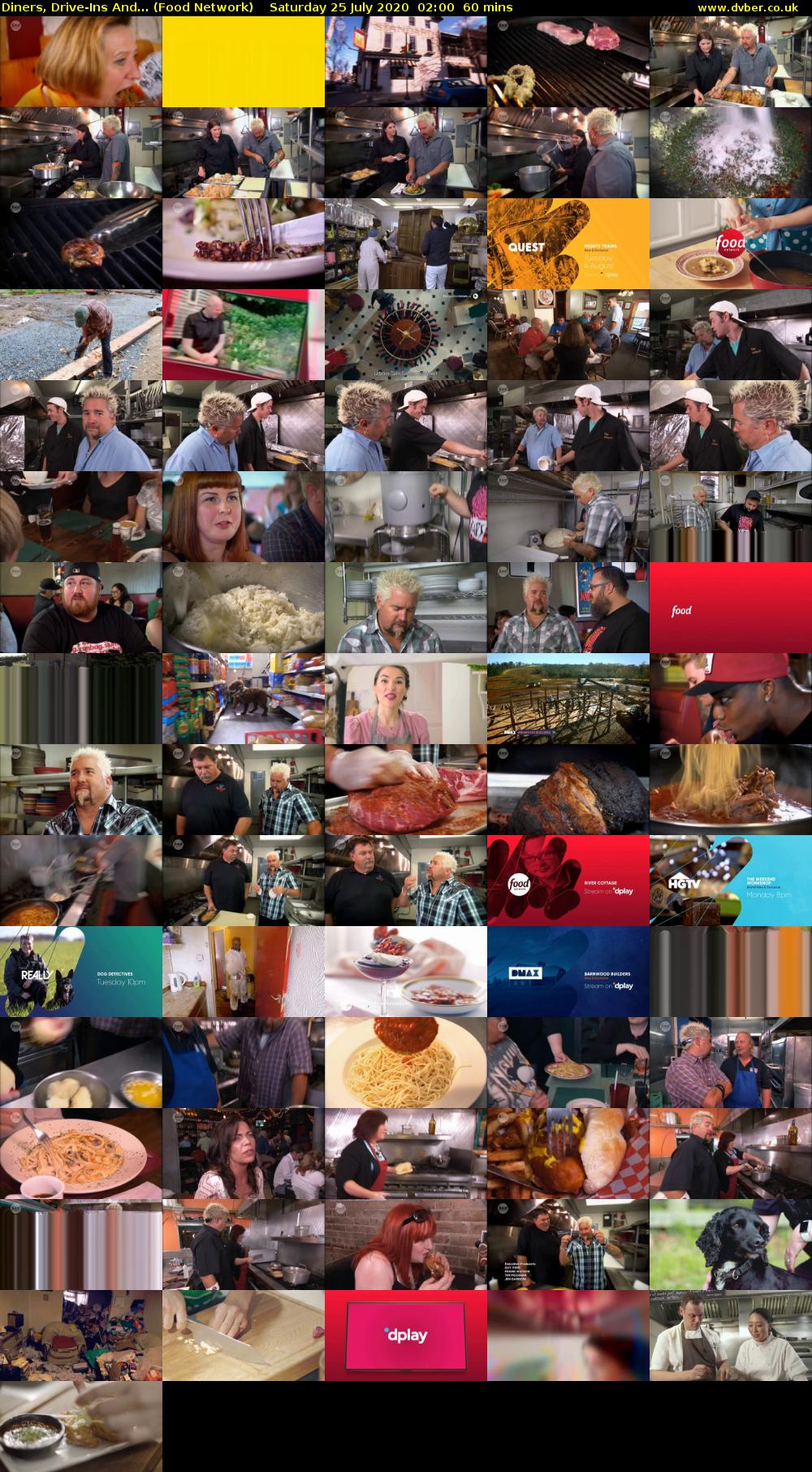 Diners, Drive-Ins And... (Food Network) Saturday 25 July 2020 02:00 - 03:00