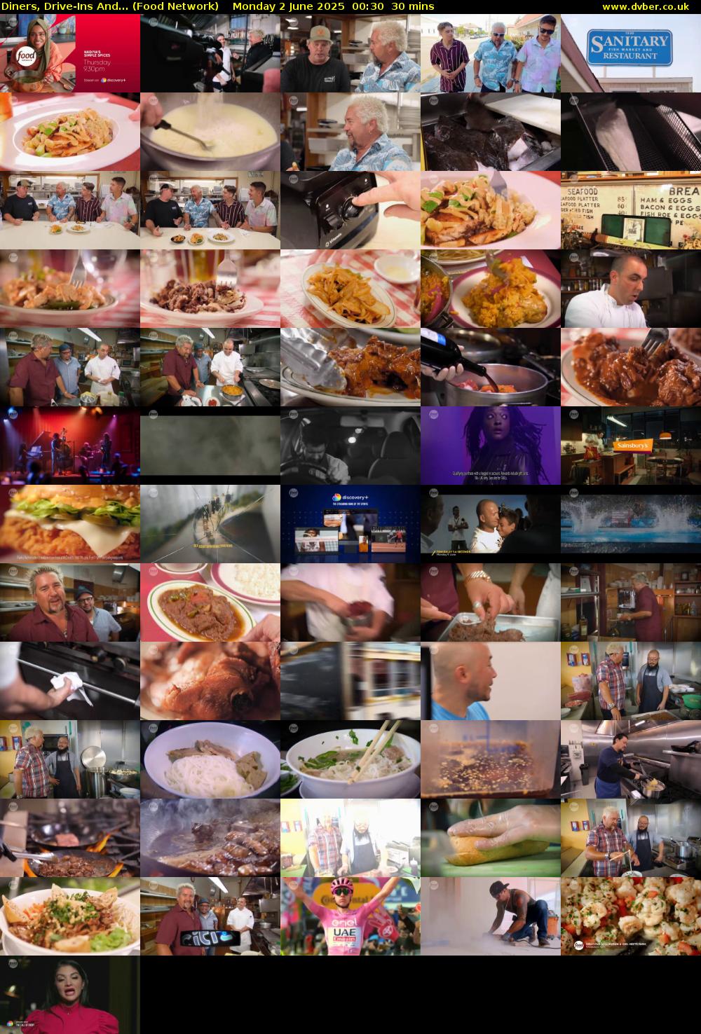 Diners, Drive-Ins And... (Food Network) Monday 2 June 2025 00:30 - 01:00
