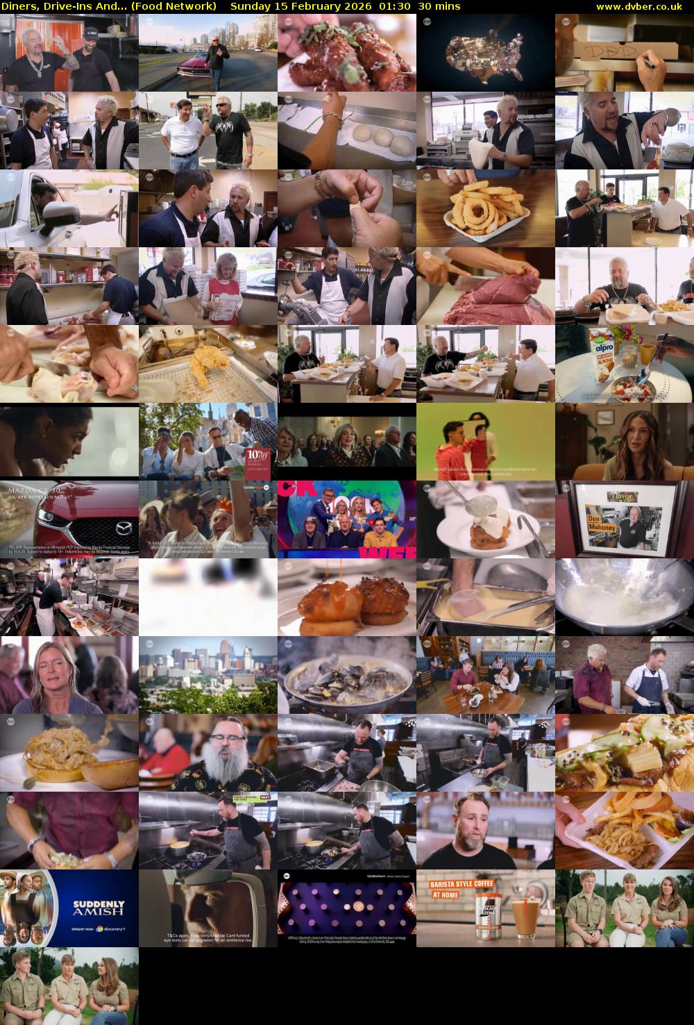 Diners, Drive-Ins And... (Food Network) Sunday 15 February 2026 01:30 - 02:00