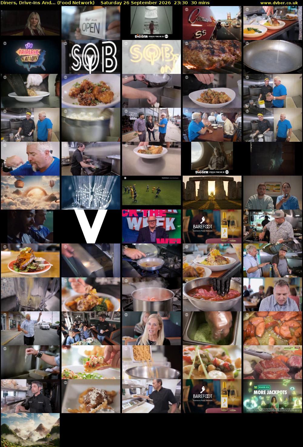 Diners, Drive-Ins And... (Food Network) Saturday 26 September 2026 23:30 - 00:00