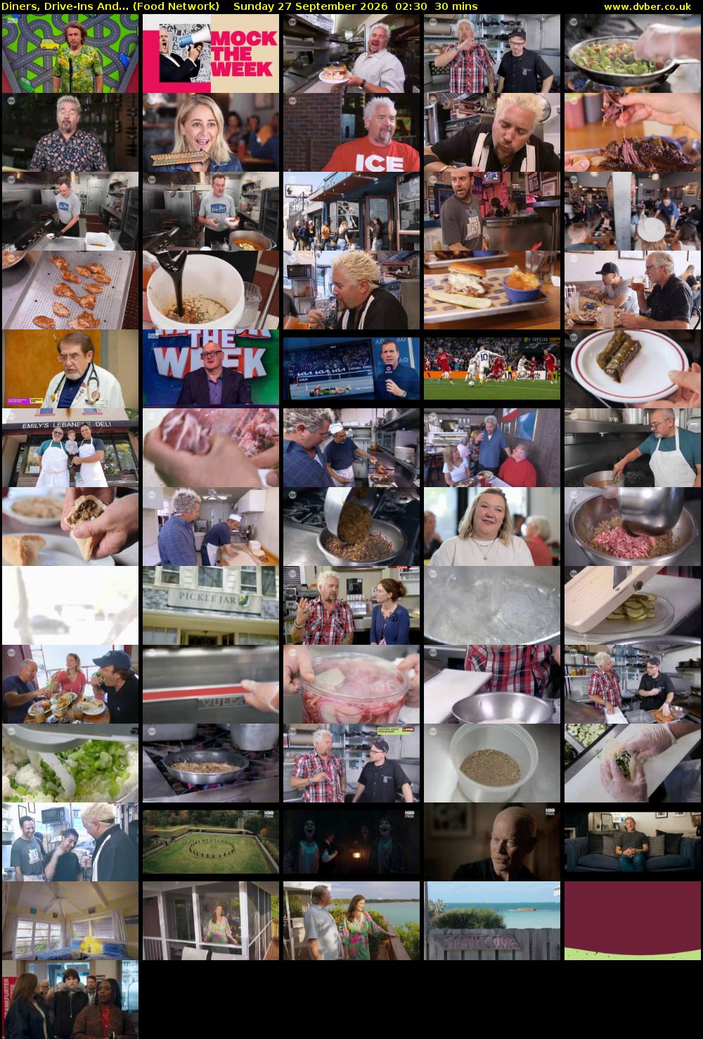 Diners, Drive-Ins And... (Food Network) Sunday 27 September 2026 02:30 - 03:00