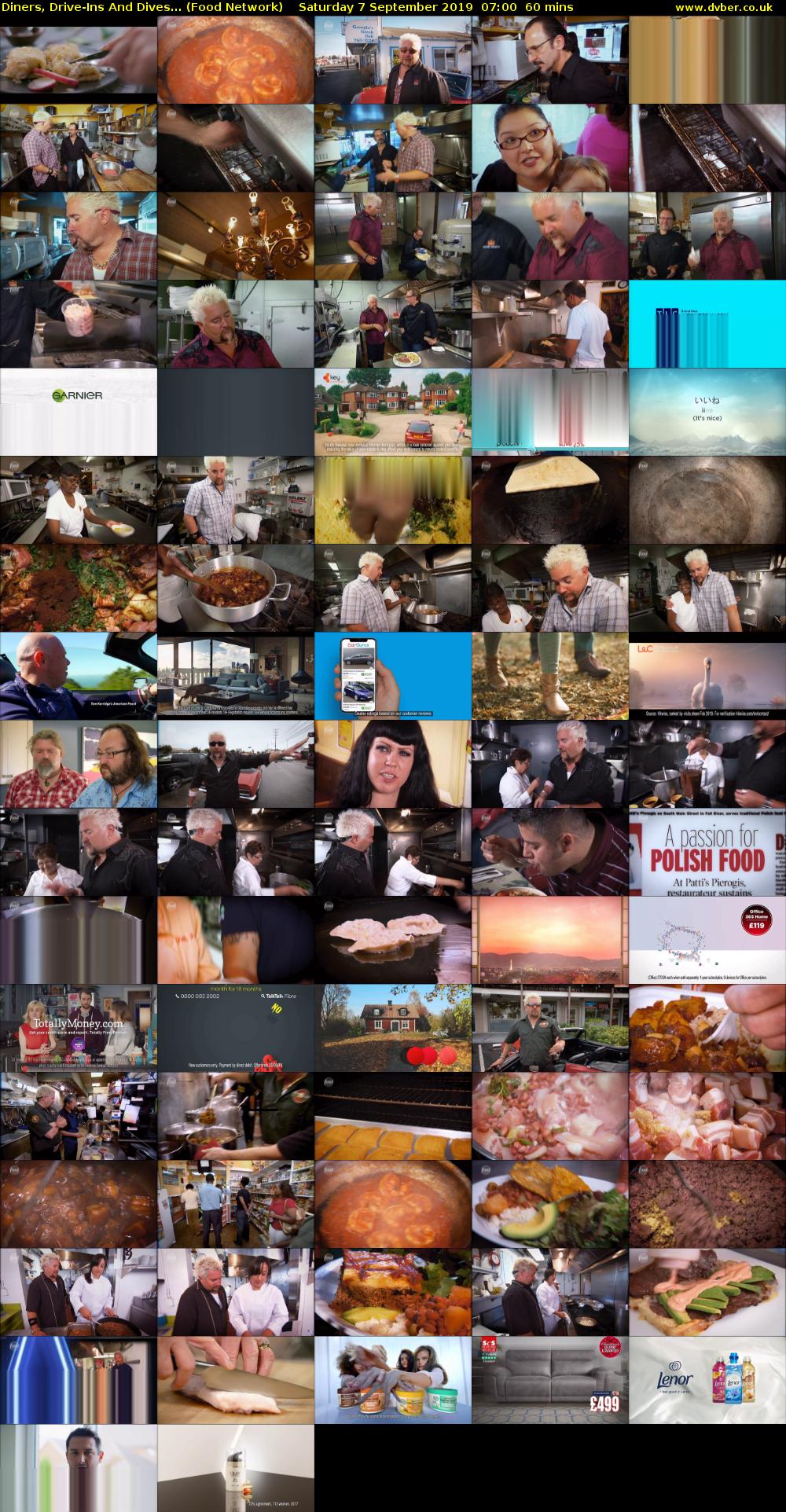 Diners, Drive-Ins And Dives... (Food Network) Saturday 7 September 2019 07:00 - 08:00