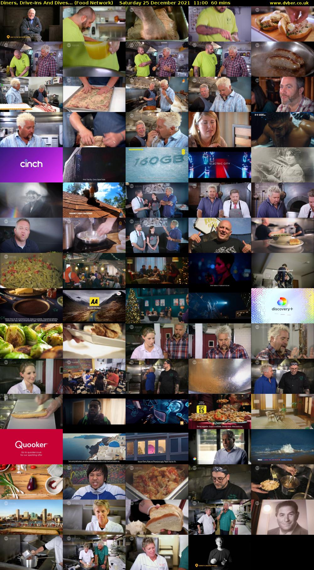 Diners, Drive-Ins And Dives... (Food Network) Saturday 25 December 2021 11:00 - 12:00