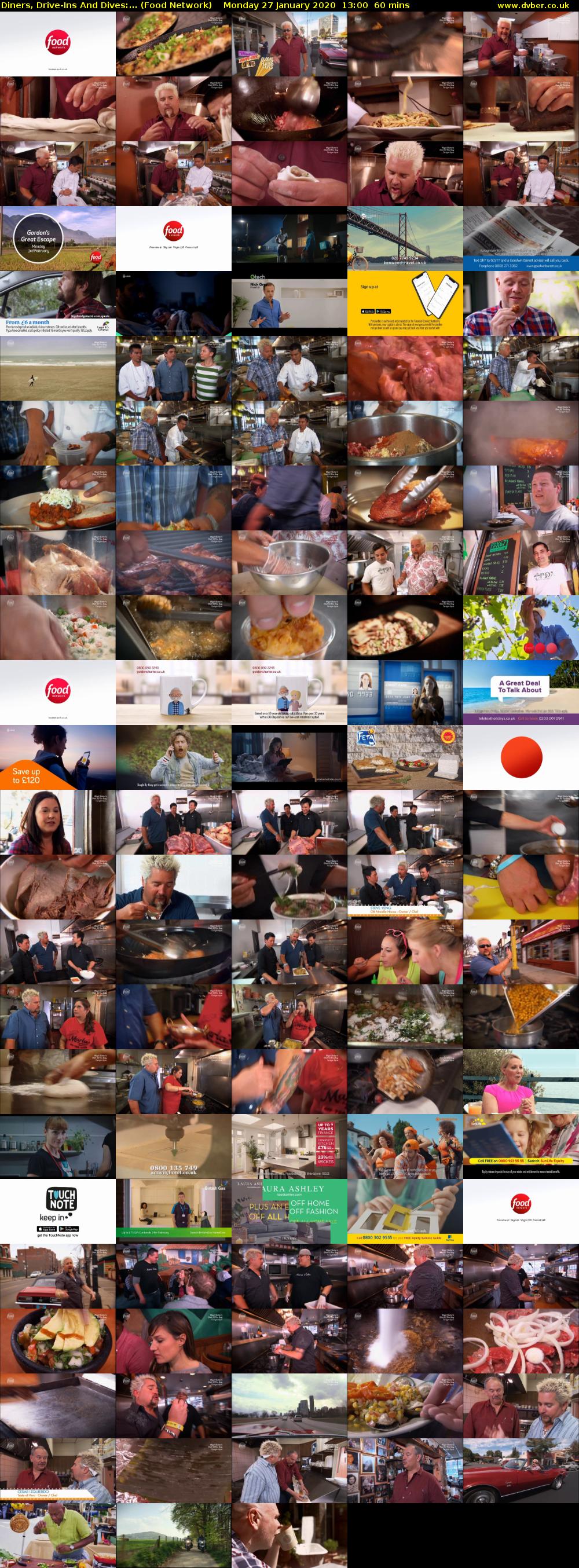 Diners, Drive-Ins And Dives:... (Food Network) Monday 27 January 2020 13:00 - 14:00