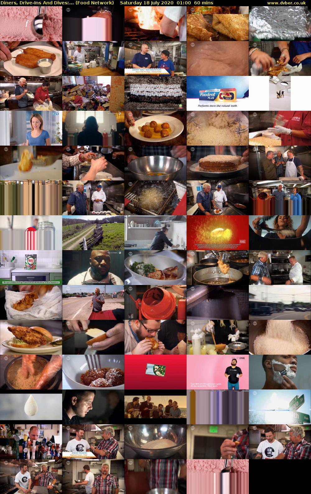 Diners, Drive-Ins And Dives:... (Food Network) Saturday 18 July 2020 01:00 - 02:00
