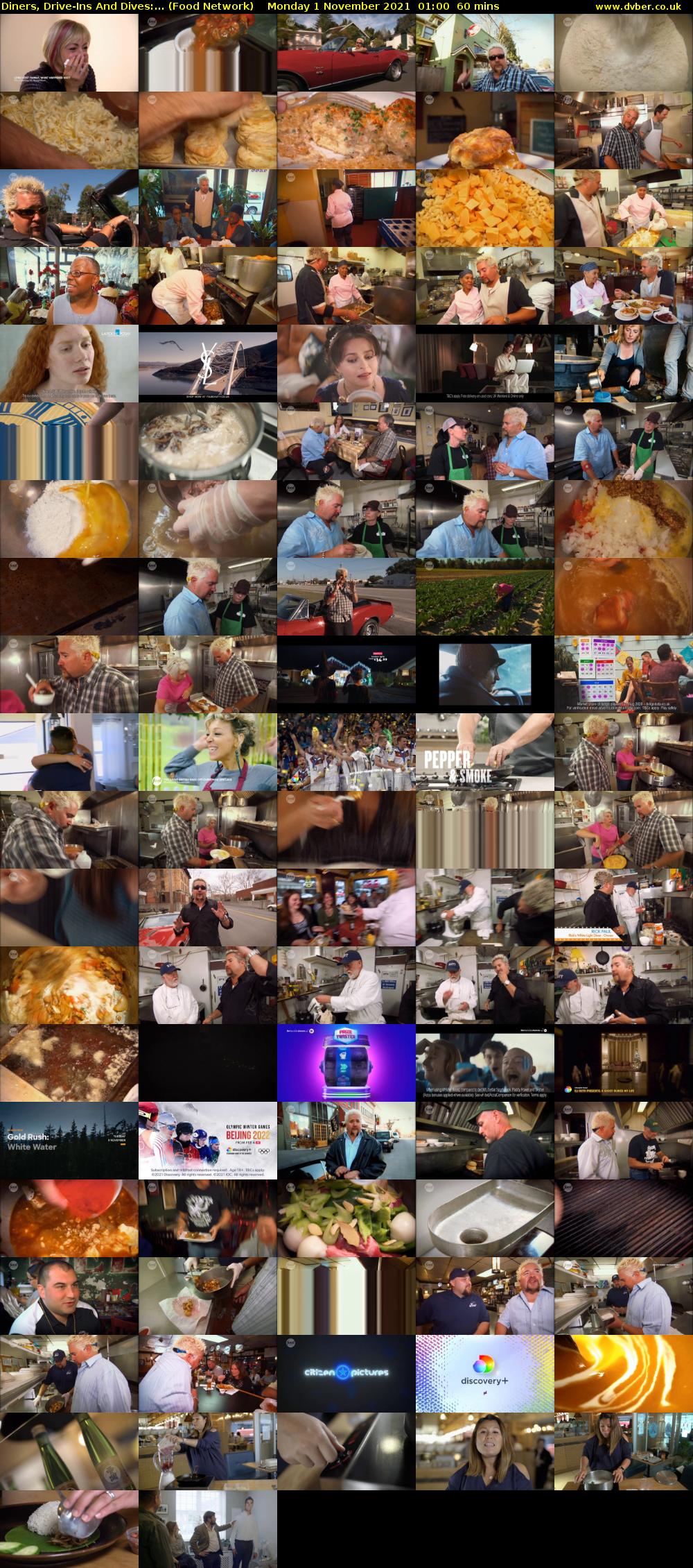 Diners, Drive-Ins And Dives:... (Food Network) Monday 1 November 2021 01:00 - 02:00