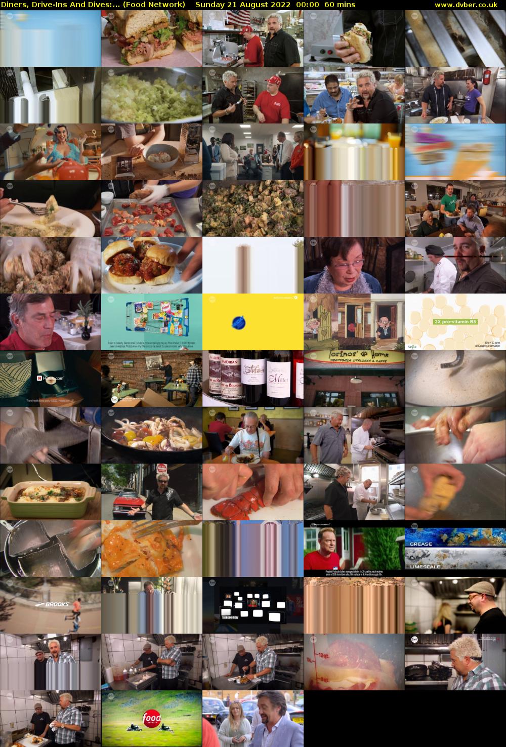 Diners, Drive-Ins And Dives:... (Food Network) Sunday 21 August 2022 00:00 - 01:00