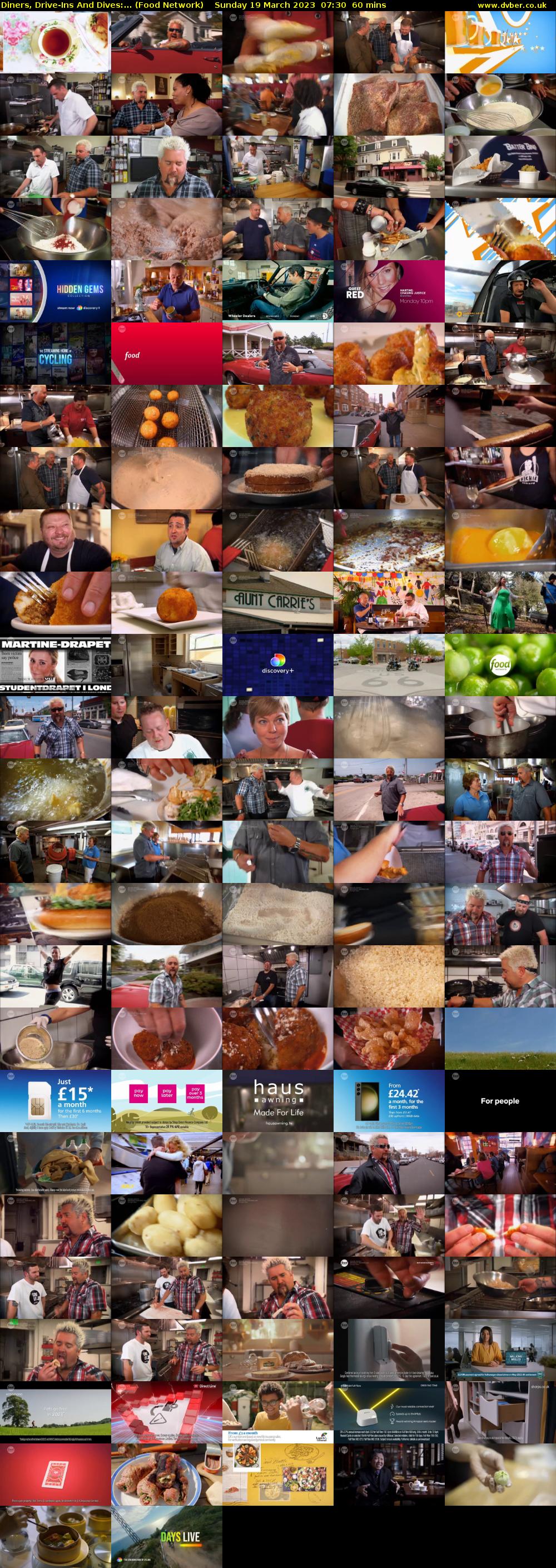Diners, Drive-Ins And Dives:... (Food Network) Sunday 19 March 2023 07:30 - 08:30