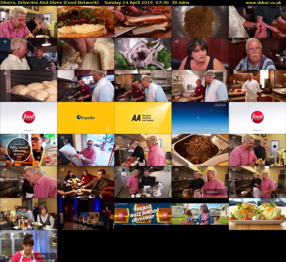 Diners, Drive-Ins And Dives (Food Network) Sunday 14 April 2019 07:30 - 08:00