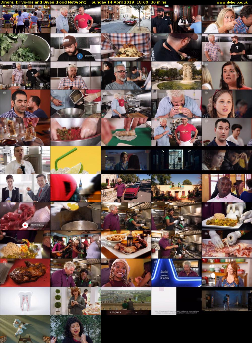 Diners, Drive-Ins And Dives (Food Network) Sunday 14 April 2019 18:00 - 18:30