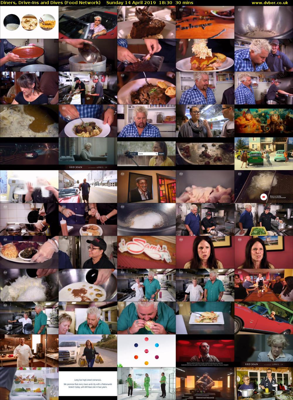Diners, Drive-Ins And Dives (Food Network) Sunday 14 April 2019 18:30 - 19:00