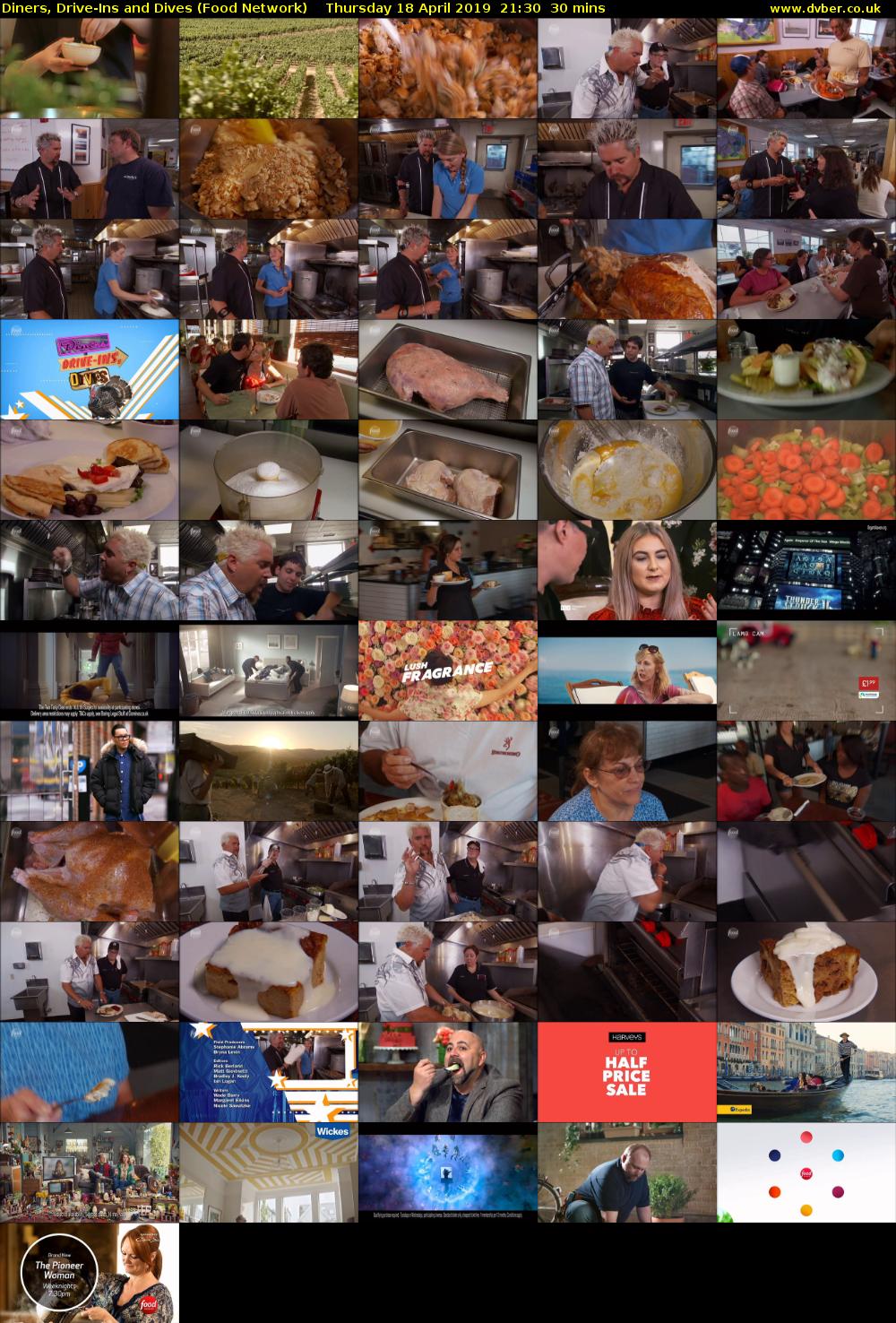 Diners, Drive-Ins And Dives (Food Network) Thursday 18 April 2019 21:30 - 22:00