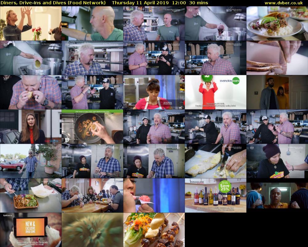 Diners, Drive-Ins and Dives (Food Network) Thursday 11 April 2019 12:00 - 12:30