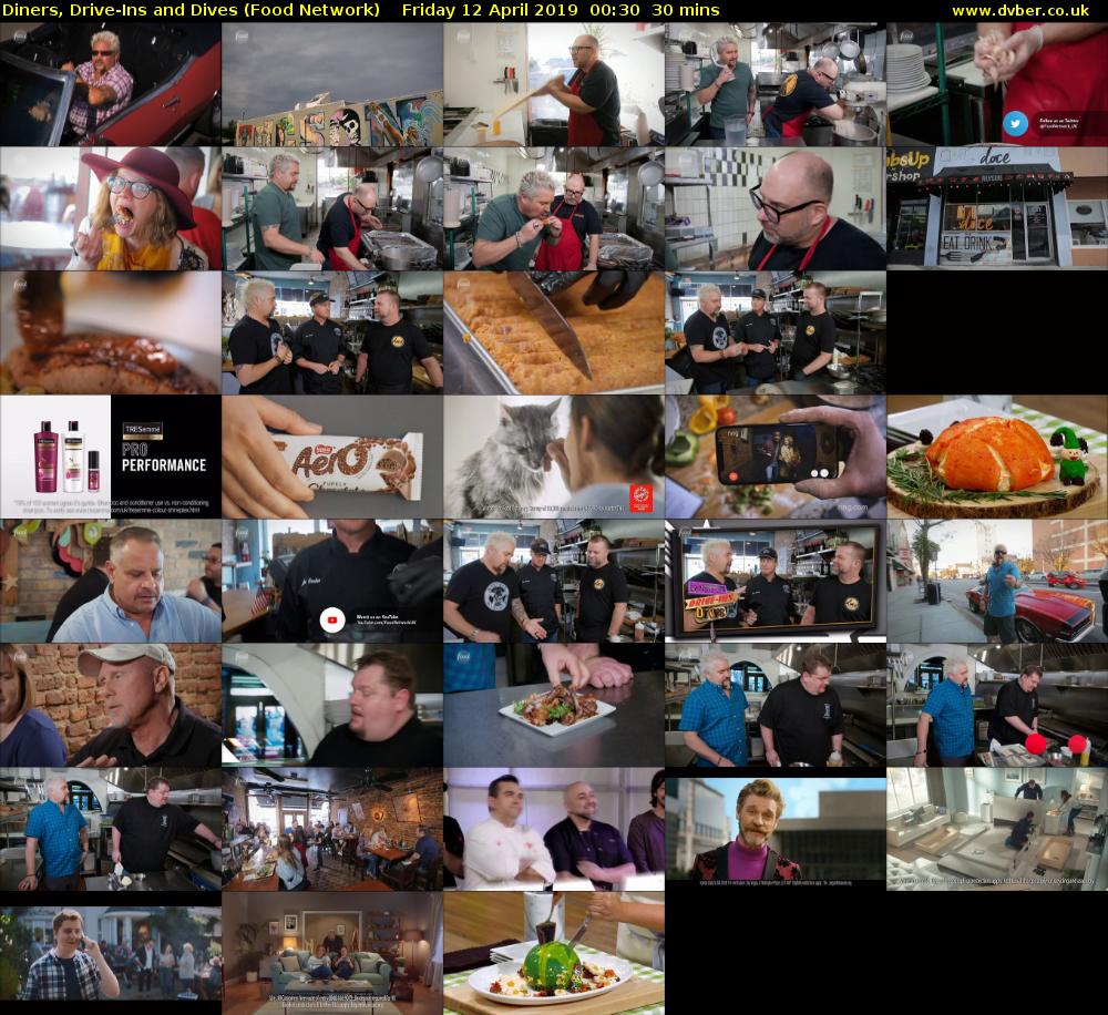 Diners, Drive-Ins and Dives (Food Network) Friday 12 April 2019 00:30 - 01:00