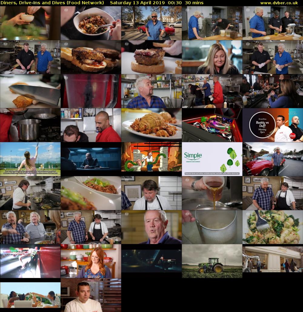 Diners, Drive-Ins and Dives (Food Network) Saturday 13 April 2019 00:30 - 01:00