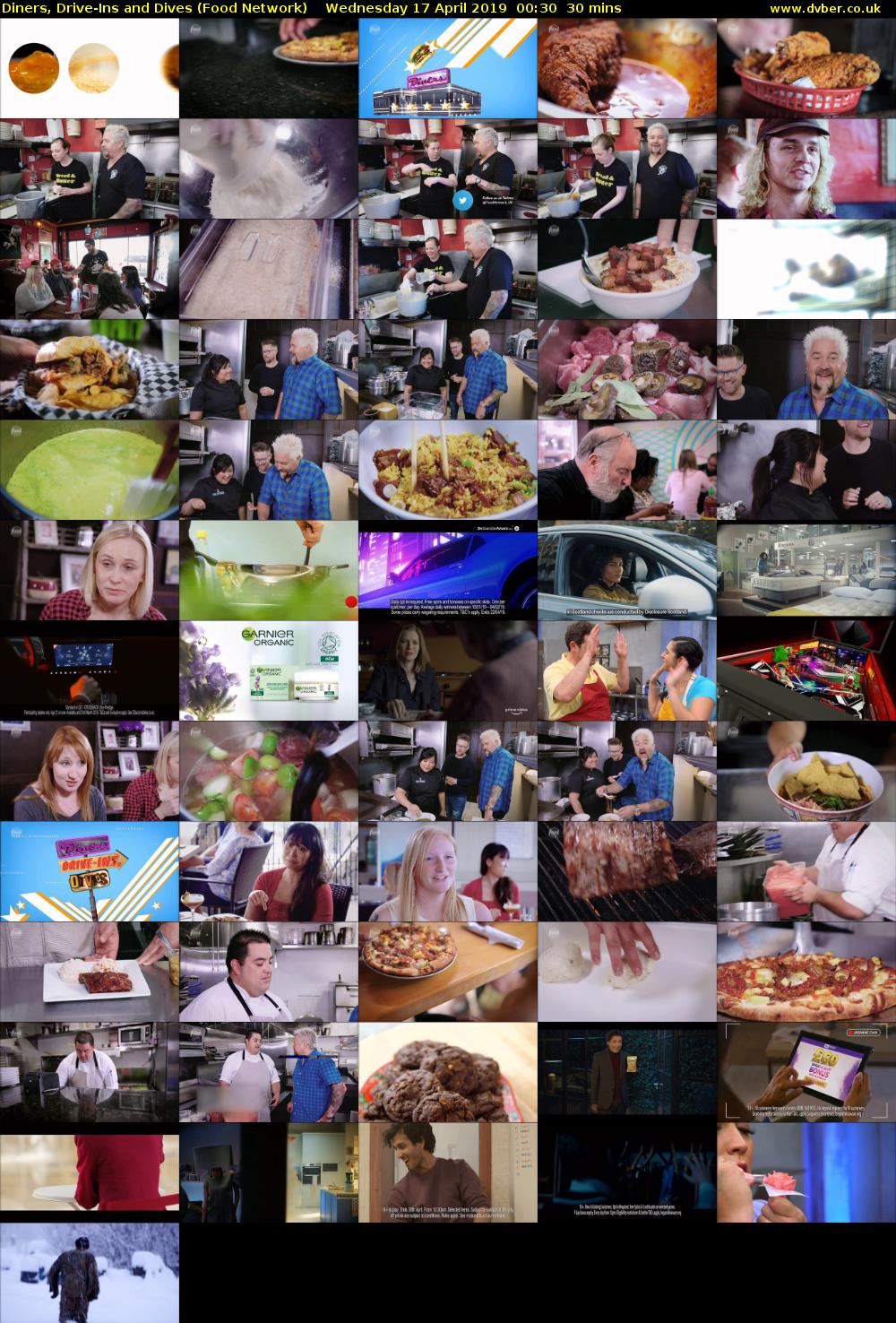 Diners, Drive-Ins and Dives (Food Network) Wednesday 17 April 2019 00:30 - 01:00
