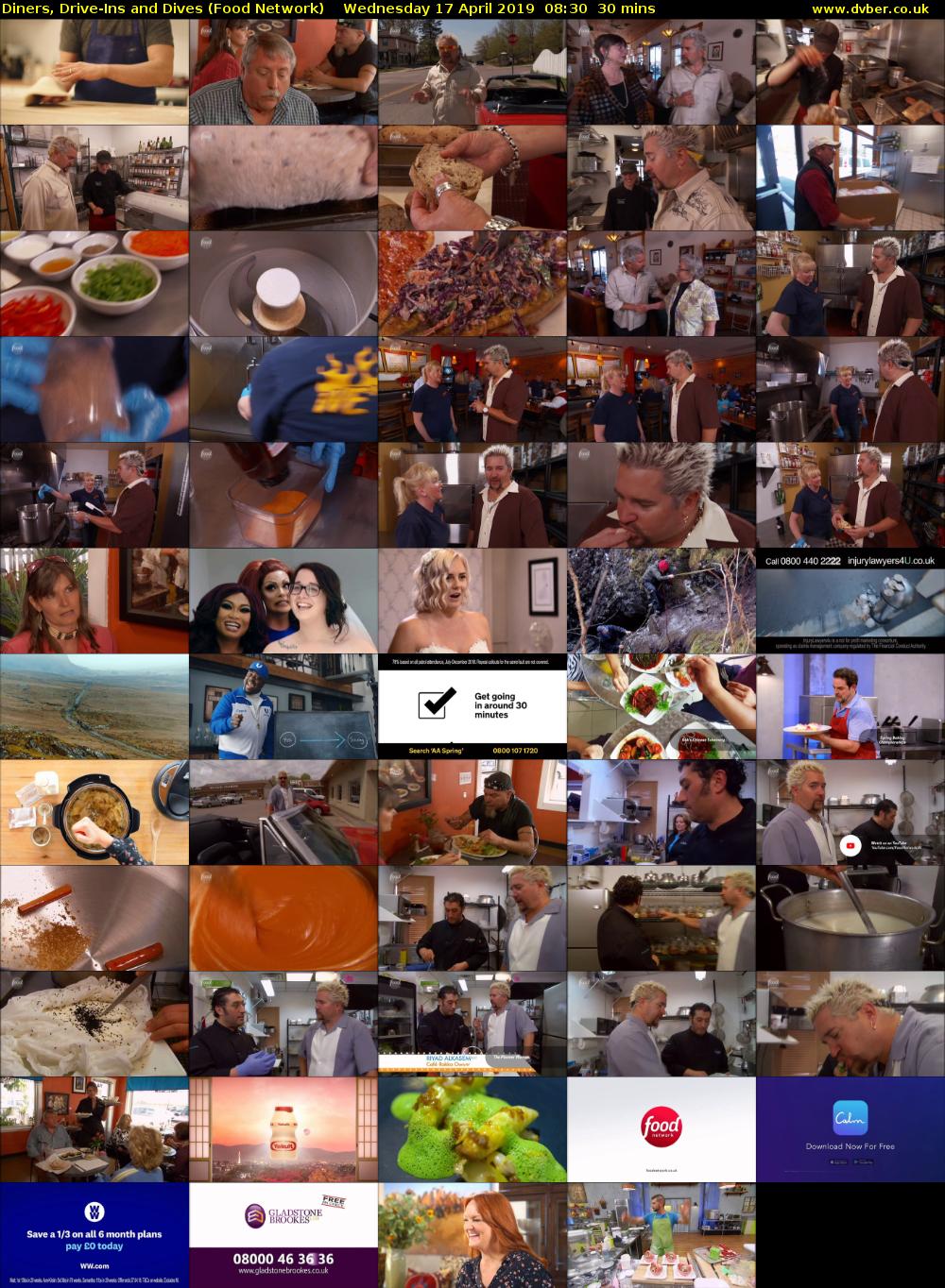 Diners, Drive-Ins and Dives (Food Network) Wednesday 17 April 2019 08:30 - 09:00