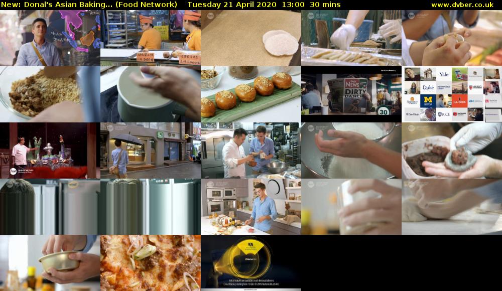 Donal's Asian Baking... (Food Network) Tuesday 21 April 2020 13:00 - 13:30