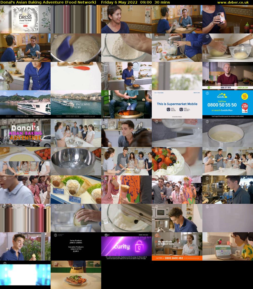 Donal's Asian Baking Adventure (Food Network) Friday 6 May 2022 09:00 - 09:30