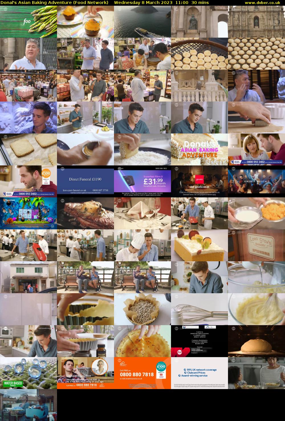 Donal's Asian Baking Adventure (Food Network) Wednesday 8 March 2023 11:00 - 11:30