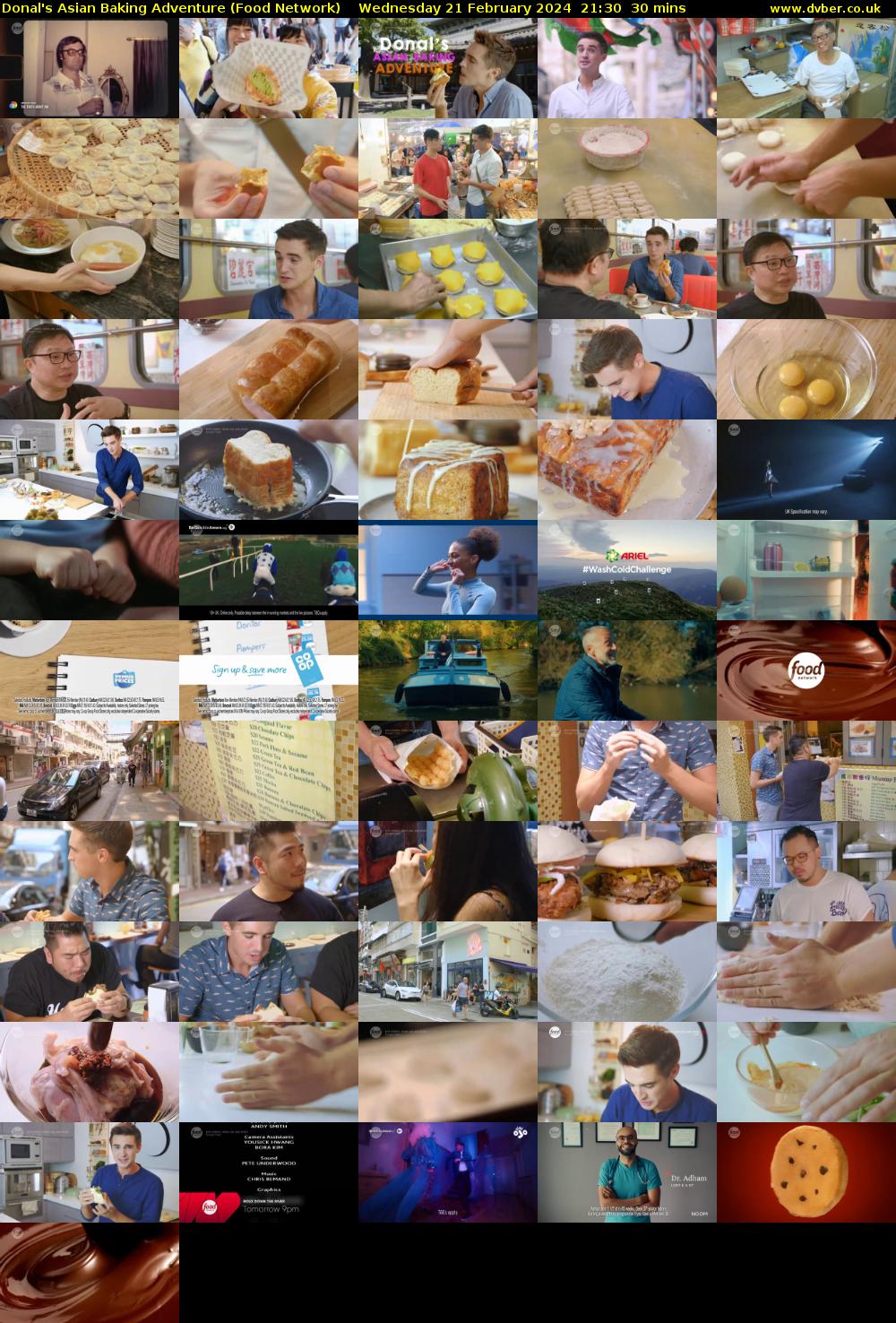 Donal's Asian Baking Adventure (Food Network) Wednesday 21 February 2024 21:30 - 22:00