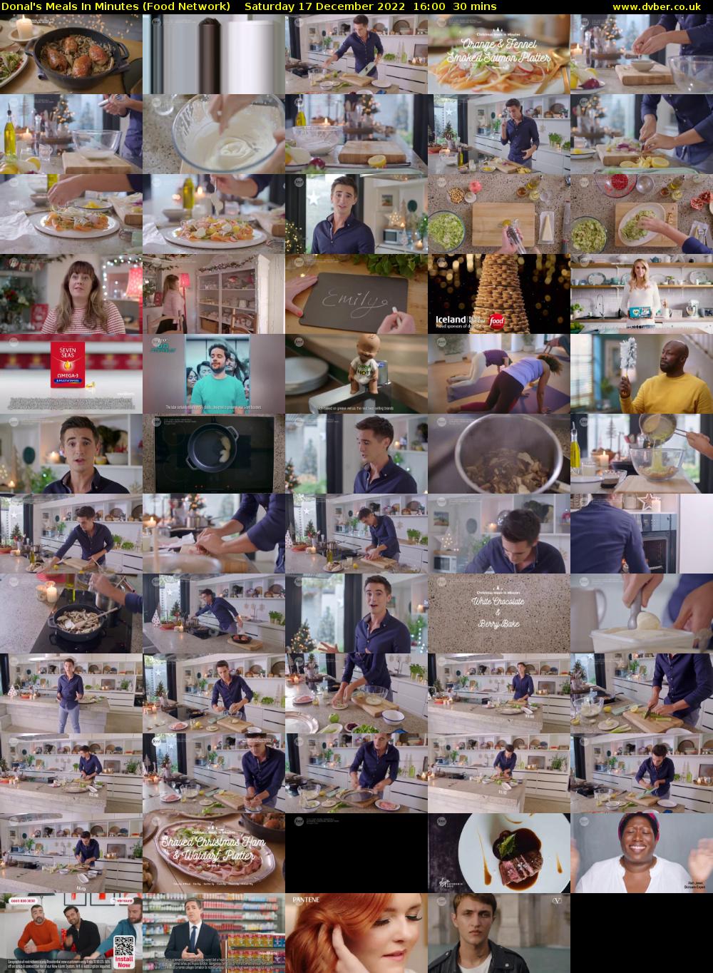 Donal's Meals In Minutes (Food Network) Saturday 17 December 2022 16:00 - 16:30