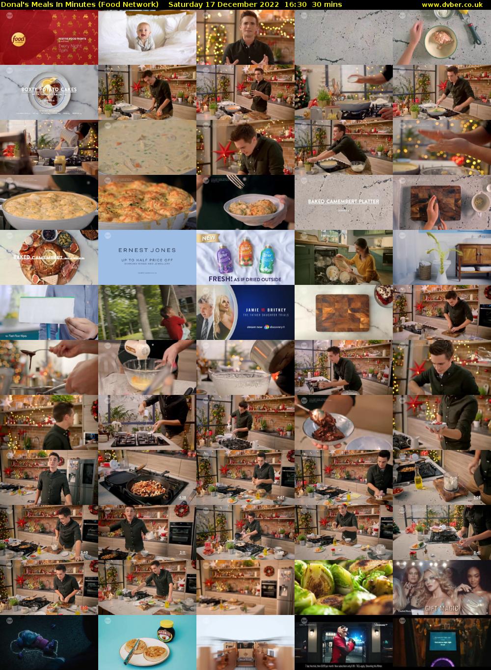 Donal's Meals In Minutes (Food Network) Saturday 17 December 2022 16:30 - 17:00