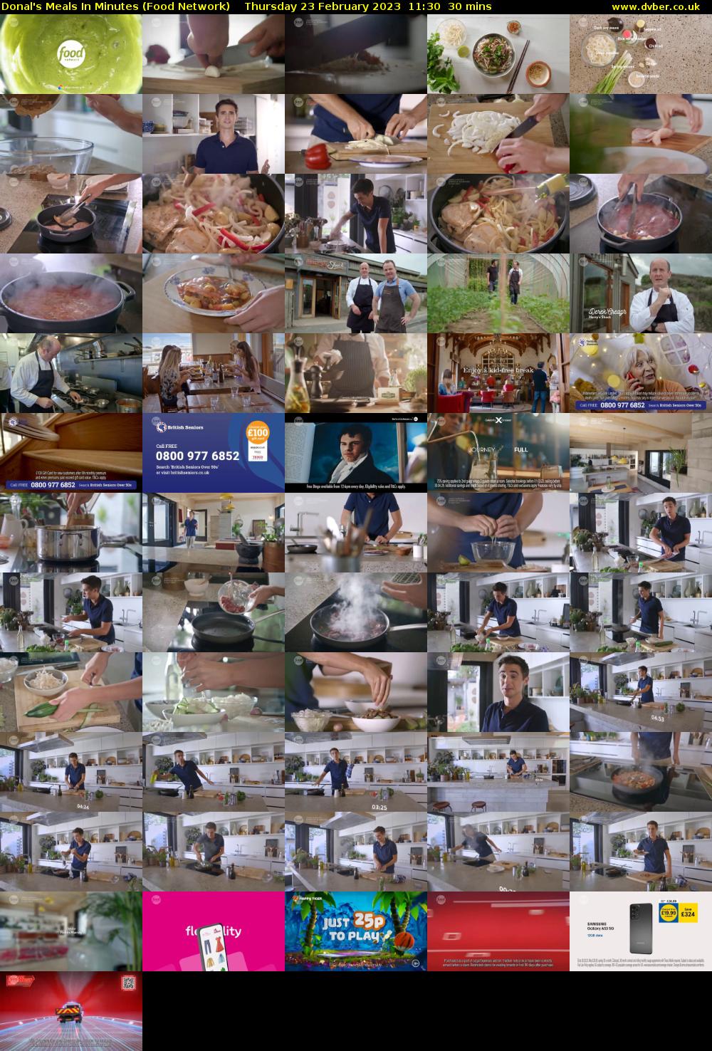 Donal's Meals In Minutes (Food Network) Thursday 23 February 2023 11:30 - 12:00