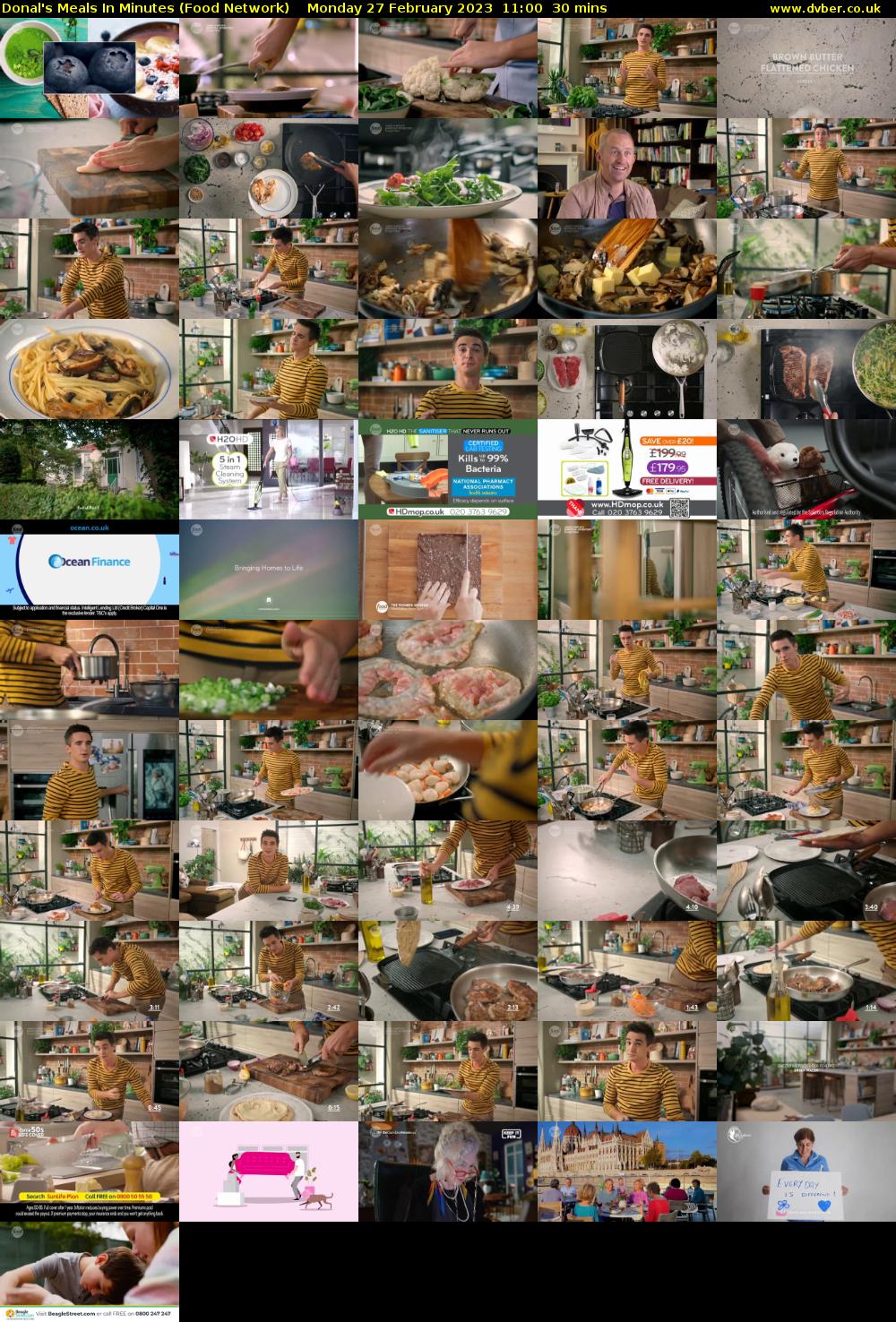 Donal's Meals In Minutes (Food Network) Monday 27 February 2023 11:00 - 11:30