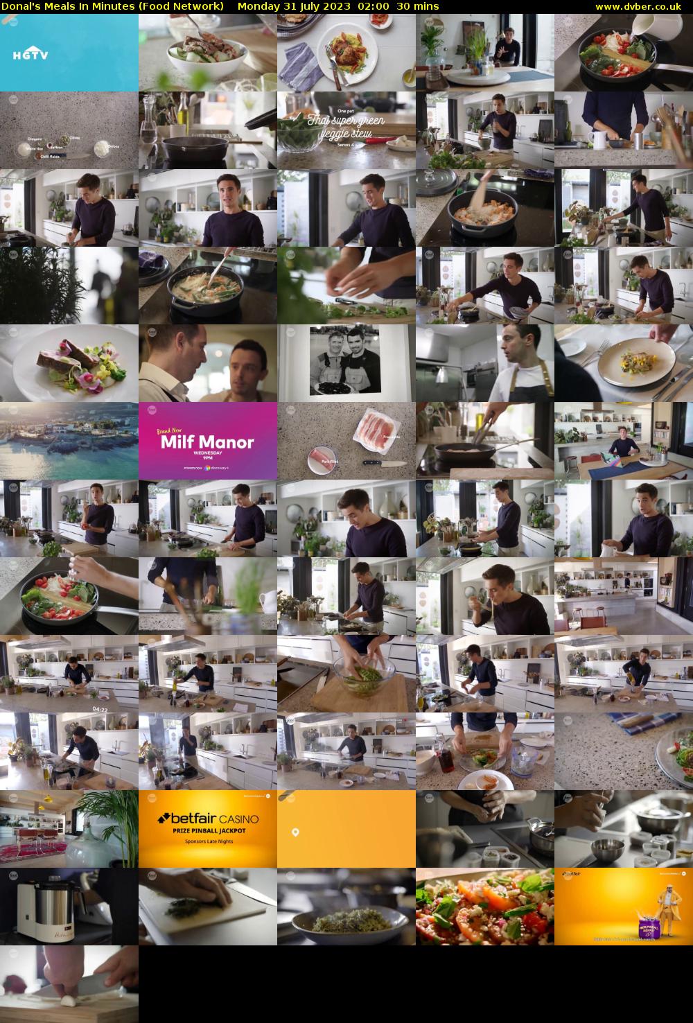 Donal's Meals In Minutes (Food Network) Monday 31 July 2023 02:00 - 02:30