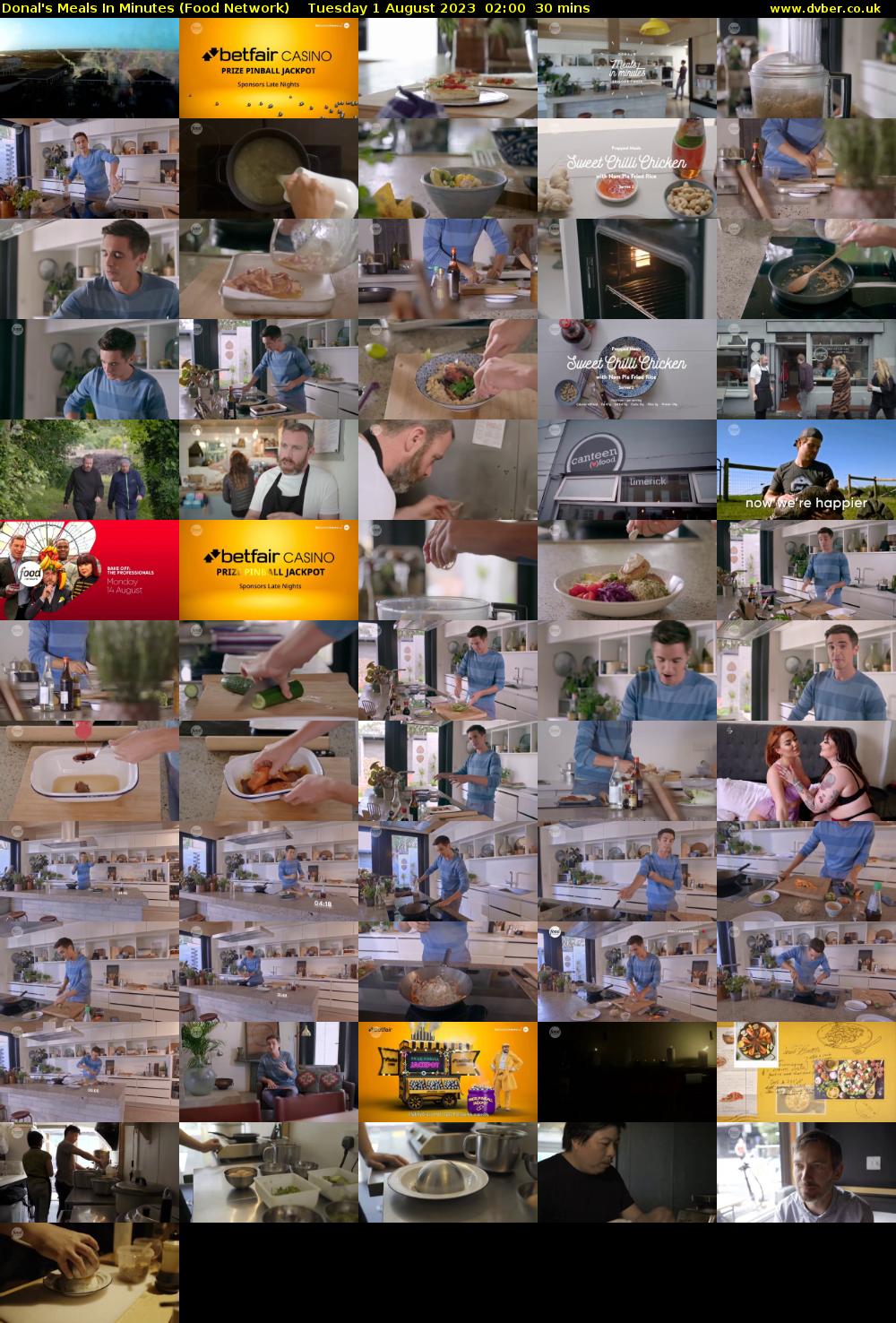 Donal's Meals In Minutes (Food Network) Tuesday 1 August 2023 02:00 - 02:30