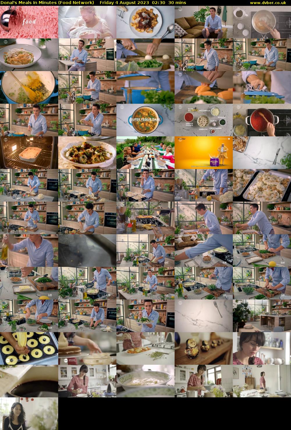Donal's Meals In Minutes (Food Network) Friday 4 August 2023 02:30 - 03:00