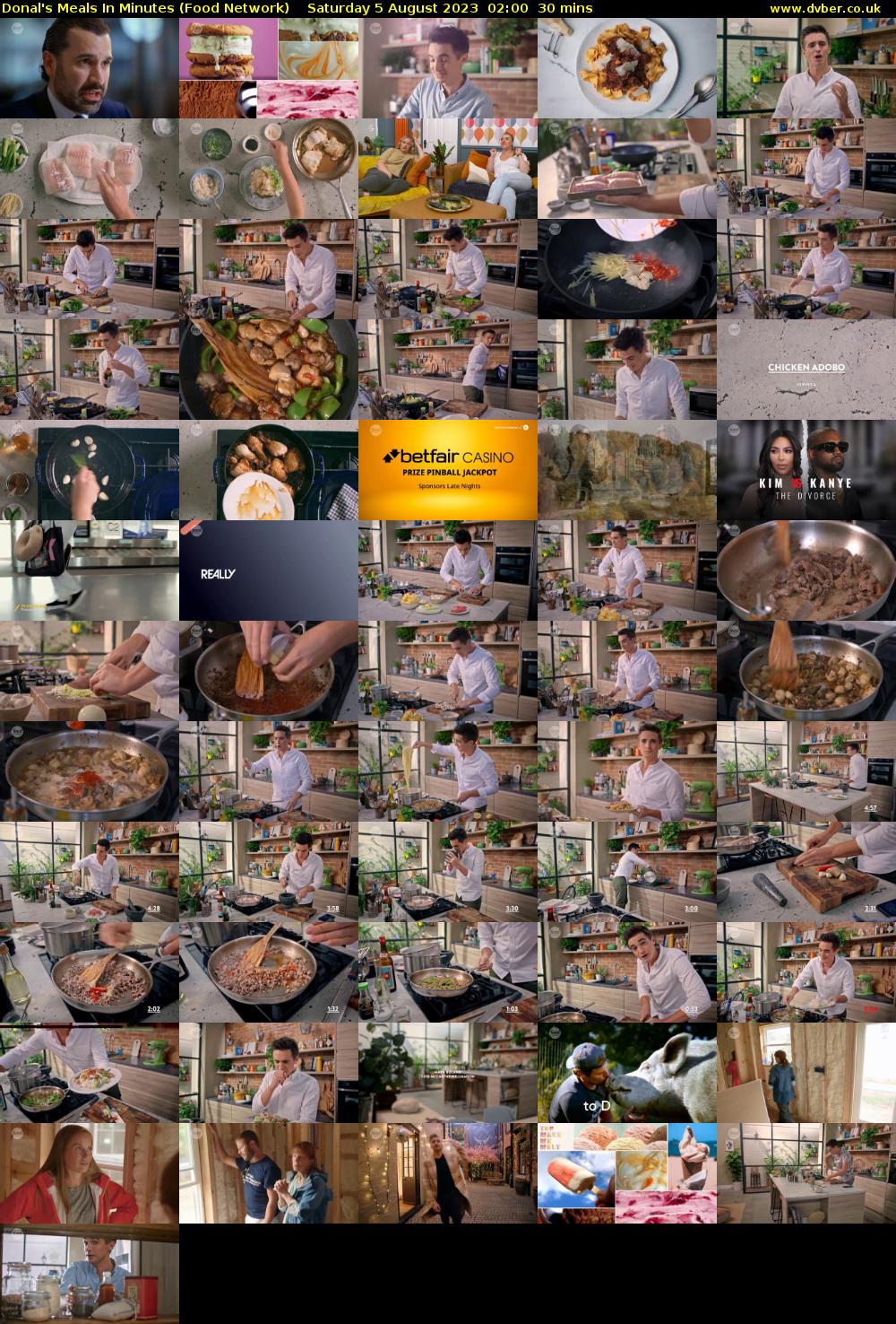 Donal's Meals In Minutes (Food Network) Saturday 5 August 2023 02:00 - 02:30