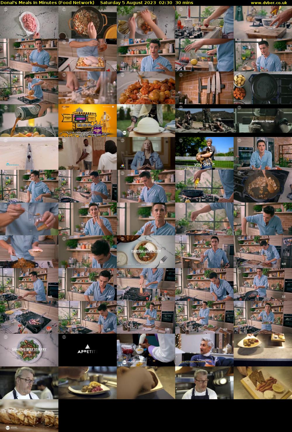 Donal's Meals In Minutes (Food Network) Saturday 5 August 2023 02:30 - 03:00