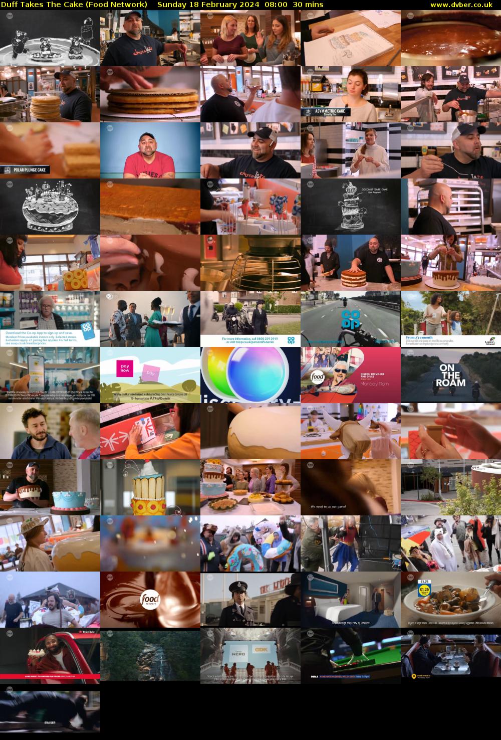 Duff Takes The Cake (Food Network) Sunday 18 February 2024 08:00 - 08:30